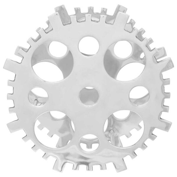 vidaXL Portabottiglie Argento 39 x 14 x 39 cm Alluminio