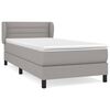 vidaXL Giroletto a Molle con Materasso Grigio Chiaro 80x200 cm Tessuto