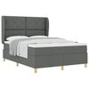 vidaXL Letto a molle con materasso Grigio scuro 200 x 160 cm Tessuto