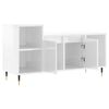 vidaXL Mobile Porta TV Bianco Lucido 100x35x55 cm in Legno Multistrato