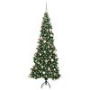 vidaXL Albero di Natale Artificiale Angolare con 300 LED Verde 180 cm