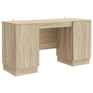 vidaXL Scrivania Rovere Sonoma 142,5 x 50 x 75 cm Legno ingegnerizzato