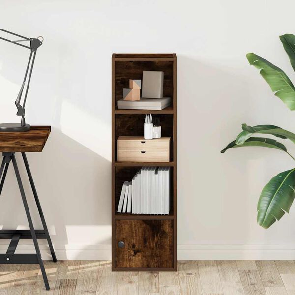 vidaXL Libreria Rovere Fumo 31x24x102 cm in Legno Multistrato