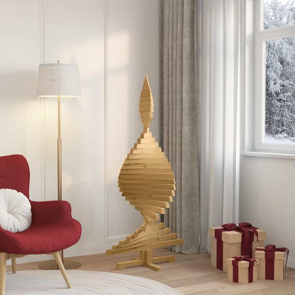 vidaXL Alberi di Natale Marrone 150 cm Legno di pino massello