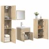 vidaXL Set Mobili da Bagno 5 pz Rovere Sonoma in Legno Multistrato
