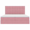 vidaXL Letto con Contenitore con materasso Rosa 180 x 200 cm Velluto