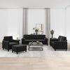 vidaXL Set di Divani 4 pz con Cuscini Decorativi Nero in Velluto