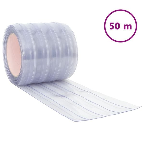 vidaXL Tenda per Porte Trasparente 200 mm x 1,6 mm 50 m in PVC