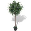 vidaXL Albero di Alloro Pianta Artificiale con Vaso 120 cm Verde
