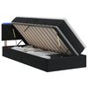 vidaXL Letto con contenitore LED e materasso Nero 100 x 200 cm Velluto