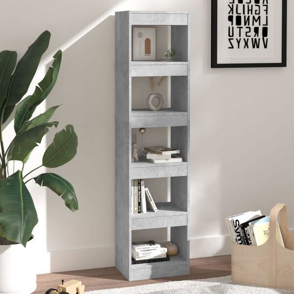 vidaXL Libreria/Divisorio Grigio Cemento 40x30x166 cm