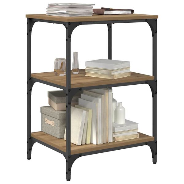 vidaXL Supporto per Stampante Rovere artigianale 50 x 41 x 75 cm