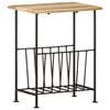 vidaXL Portariviste 40x30x50 cm in Legno Massello di Mango e Acciaio