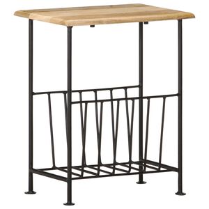 vidaXL Portariviste 40x30x50 cm in Legno Massello di Mango e Acciaio