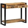 vidaXL Tavolo consolle Marrone 90 x 33 x 75 cm Legno di mango massello