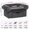 vidaXL Divano per Cani con Cassetto Grigio Scuro 75x50x38cm in Peluche