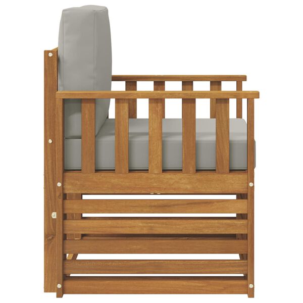 vidaXL Set di divani da esterno con cuscino Naturale 71 x 63 x 73 cm