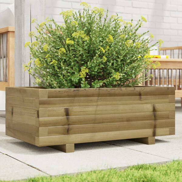 vidaXL Fioriera da Giardino 70x40x26,5 cm in Legno di Pino Impregnato