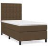 vidaXL Giroletto a Molle con Materasso Marrone Scuro 80x200 cm Tessuto