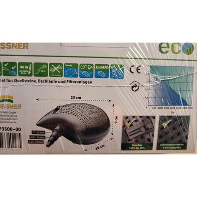 HEISSNER Filtro Ecologico e Pompa Cascata Smartline 3300 L/h