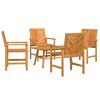 vidaXL Set Lounge da Giardino 5 pz Marrone Legno di Acacia Massello