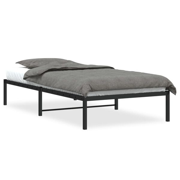 vidaXL Giroletto in Metallo Nero 100x190 cm