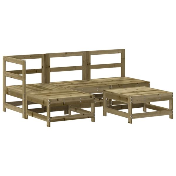 vidaXL Set Salotto da Giardino 5 pz in Legno Impregnato di Pino
