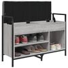 vidaXL Panca Porta Scarpe Grigio Sonoma 85,5x32x57,5 cm