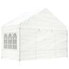 vidaXL Gazebo con Tetto Bianco 20,07x4,08x3,22 m in Polietilene