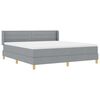 vidaXL Letto a molle con materasso Grigio chiaro 200 x 180 cm Tessuto