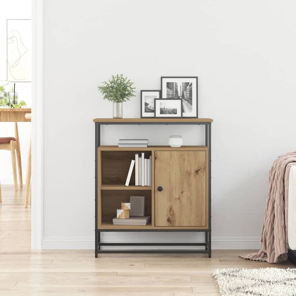 vidaXL Credenza Rovere artigianale 69 x 35 x 80 cm Legno multistrato