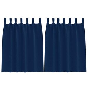 vidaXL Tende Blackout con Anelli 2 pcs Blu Scuro 140 x 140 cm