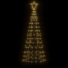 vidaXL Albero di Natale a LED con Punte 220 LED Bianco Caldo 180 cm