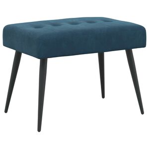 vidaXL Panchina con bottoni imbottiti Blu 60 x 40 x 45 cm Velluto