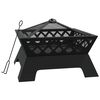 vidaXL Braciere con Attizzatoio 50 cm XXL in Acciaio