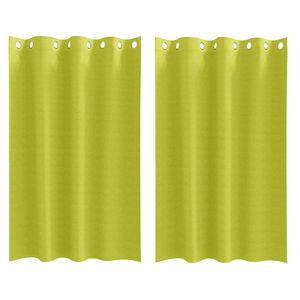 vidaXL Tende Blackout con Anelli 2 pz Verde 175 x 140 cm Poliestere