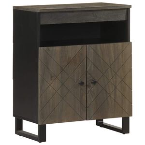 vidaXL Credenza Nera 60x33x75 cm in Legno Massello di Mango