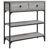 vidaXL Tavolino Consolle Grigio Sonoma 72,5x25x75 cm Legno Multistrato