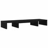 vidaXL Supporto per Monitor Regolabile Rovere Nero 80x24x10,5 cm