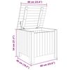 vidaXL Contenitore con Coperchio RANA Bianco 60x49x54 cm Massello Pino