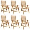 vidaXL Sedia da Giardino 6 pcs Marrone 52 x 64.5 x 108 cm