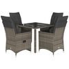 vidaXL Set da Pranzo da Giardino 5 pz con Cuscini in Polyrattan Grigio