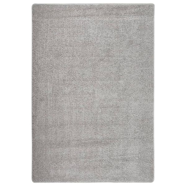 vidaXL Tappeto Shaggy Grigio Chiaro 120x170 cm Antiscivolo