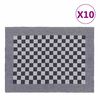 vidaXL Strofinacci da Cucina 10 pz Blu e Bianchi 50x70 cm in Cotone