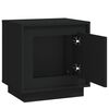 vidaXL Comodino Nero 44x35x45 cm in Legno Multistrato