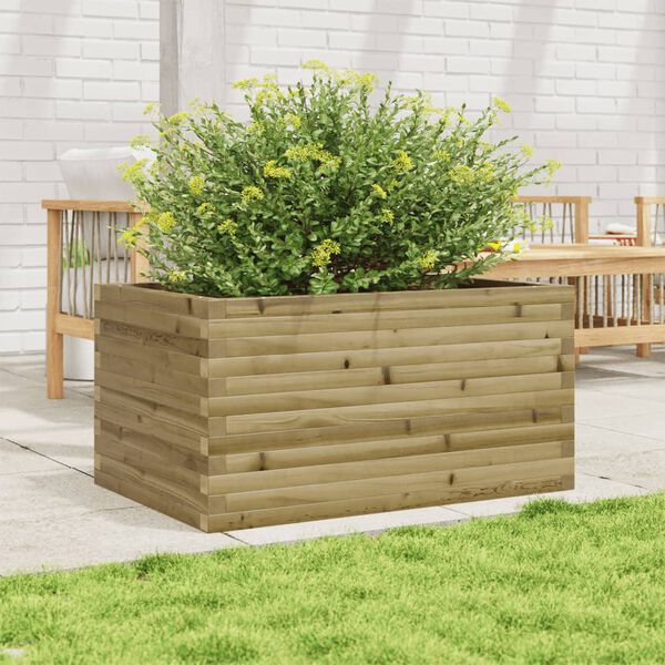 vidaXL Fioriera da Giardino 90x60x46 cm in Legno di Pino Impregnato