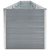 vidaXL Letto Rialzato Giardino in Acciaio Zincato 600x80x77 cm Grigio