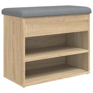 vidaXL Panca Porta Scarpe Rovere Sonoma 62x32x50 cm Legno Multistrato