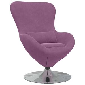 vidaXL Poltrona uovo Viola Velluto