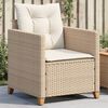 vidaXL Sedia da Giardino con Cuscini Beige in Polyrattan